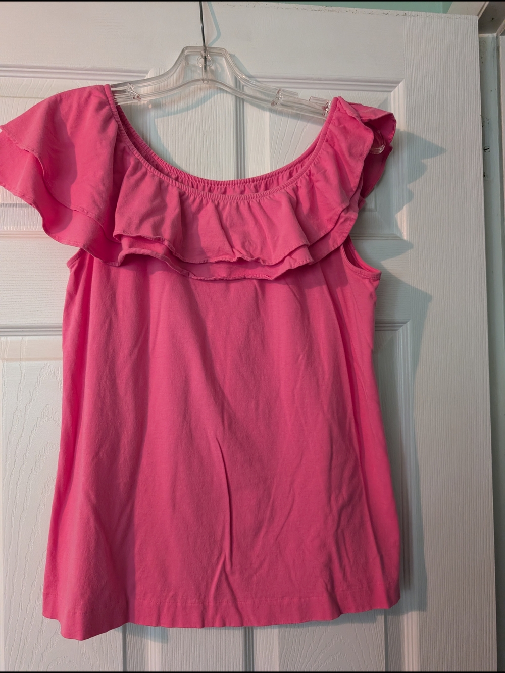 Lilly Pulitzer Pink Ruffle Off-Shoulder Top